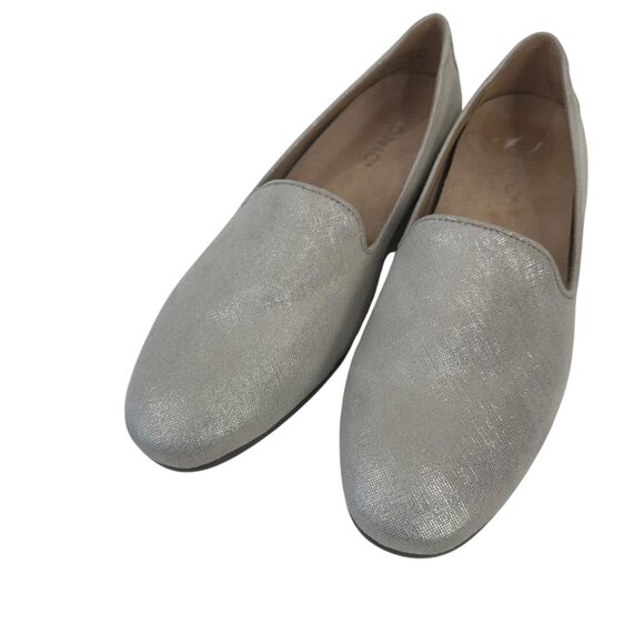 Vionic Women Silver Metallic Slip-On Loafers Comfort Shoes SZ 6 Textile Upper - Picture 11 of 12